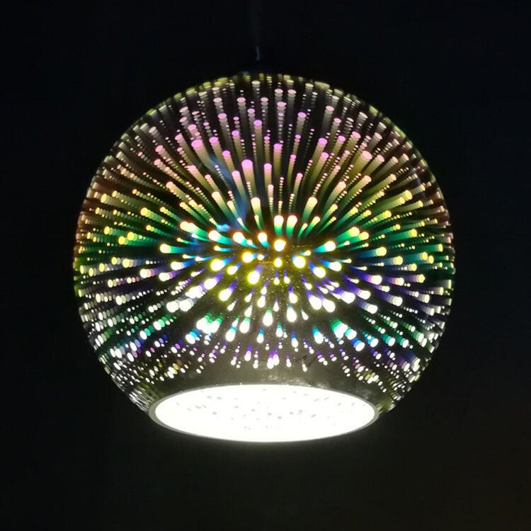 SPARKDOME – 3D Glass Dome Pendant Light with Colorful Illumination