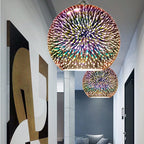 SPARKDOME – 3D Glass Dome Pendant Light with Colorful Illumination