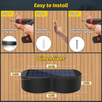 Solar fence lights outdoor wall lights Waterproof IP65, Warm white & RGB 8 specific fixed colors for fence wall step deck patio