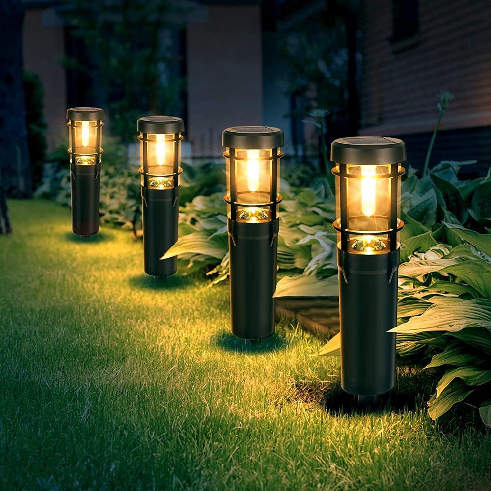 Solar path lights, solar outdoor lights up to 14 hrs. Outdoor waterproof, IP65 waterproof solar garden lights for paths walkways