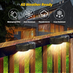 Solar fence lights outdoor wall lights Waterproof IP65, Warm white & RGB 8 specific fixed colors for fence wall step deck patio