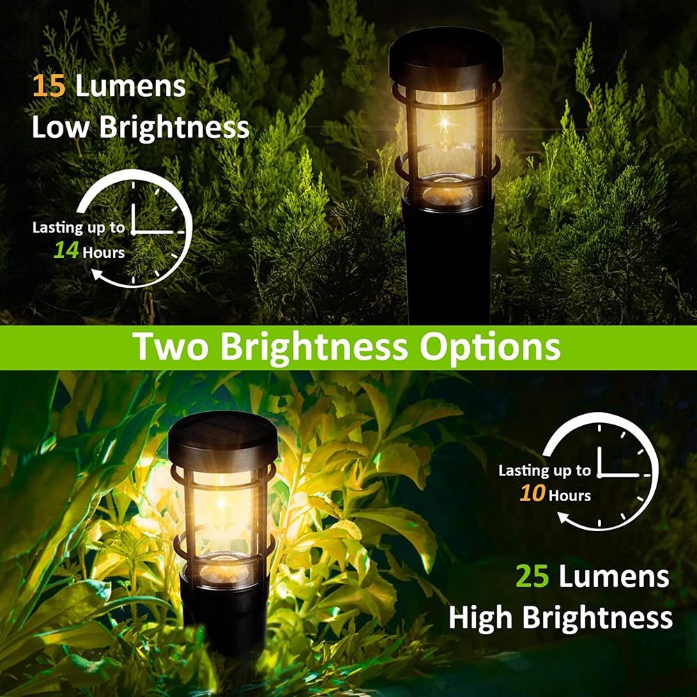 Solar path lights, solar outdoor lights up to 14 hrs. Outdoor waterproof, IP65 waterproof solar garden lights for paths walkways