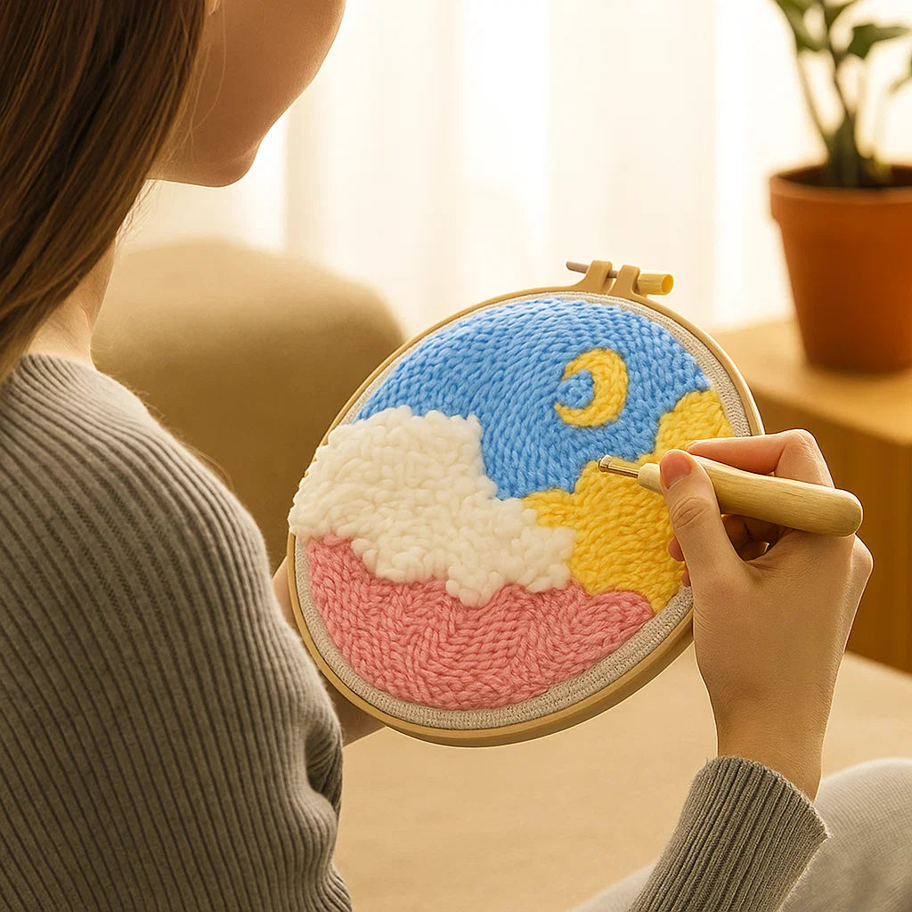 Relaxing embroidery set with various designs
