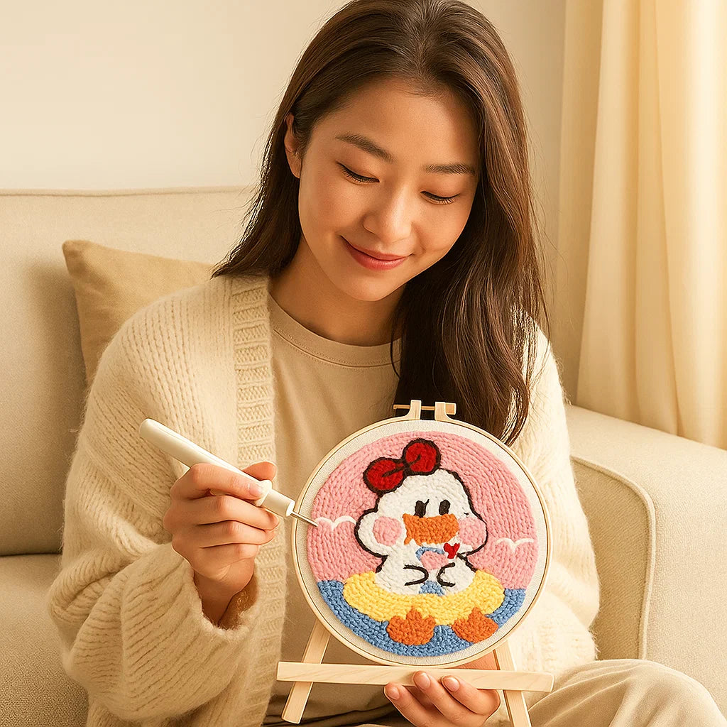 Relaxing embroidery set with various designs