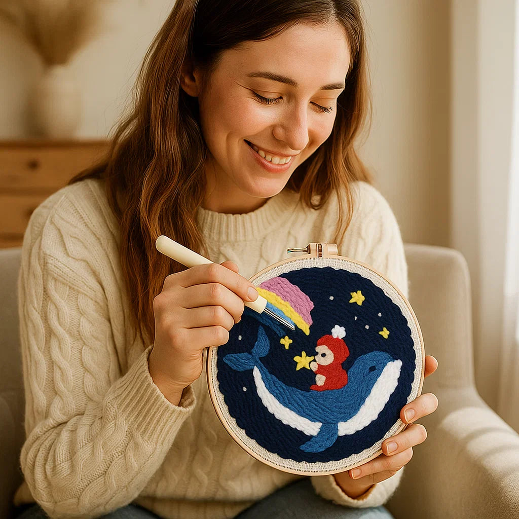 Relaxing embroidery set with various designs
