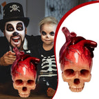 SpookyHeart Realistic Halloween Heart-Shaped Skull Sculpture