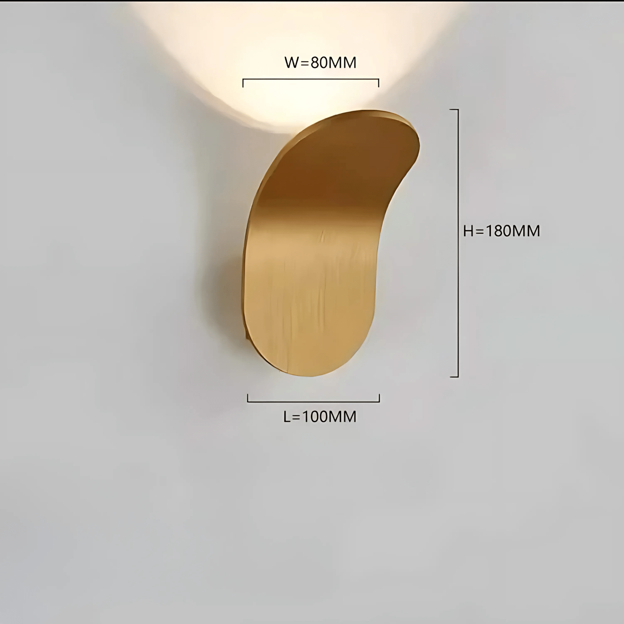 Modern Curved Wall Lamp with LED Light