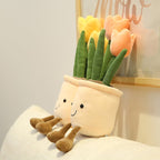 Bubbly Tulip Flower Pot Plush