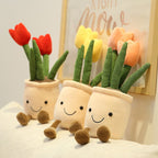 Bubbly Tulip Flower Pot Plush