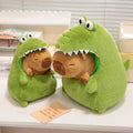 Capybara Green Dinosaur Outfit Plushie