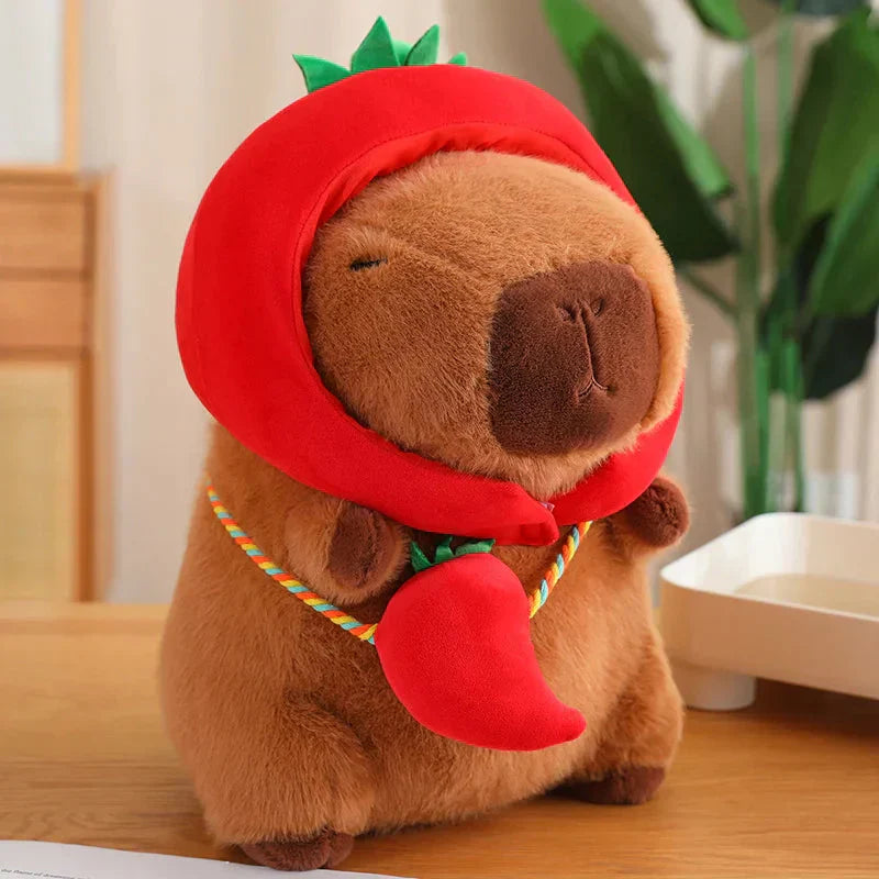 Capybara with Vegetable Hats Plushie