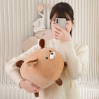 Cheerful White Brown Dog Plushies