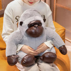 Chunky Black Silver Gorilla Ape Plushies