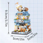 City View Ice Cream Panda Cafes Flower Camera Shops Micro Building Sets