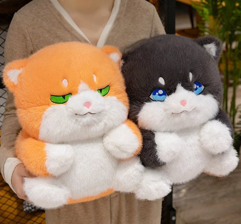 Cute Chubby Gray Ginger Cat Plushies