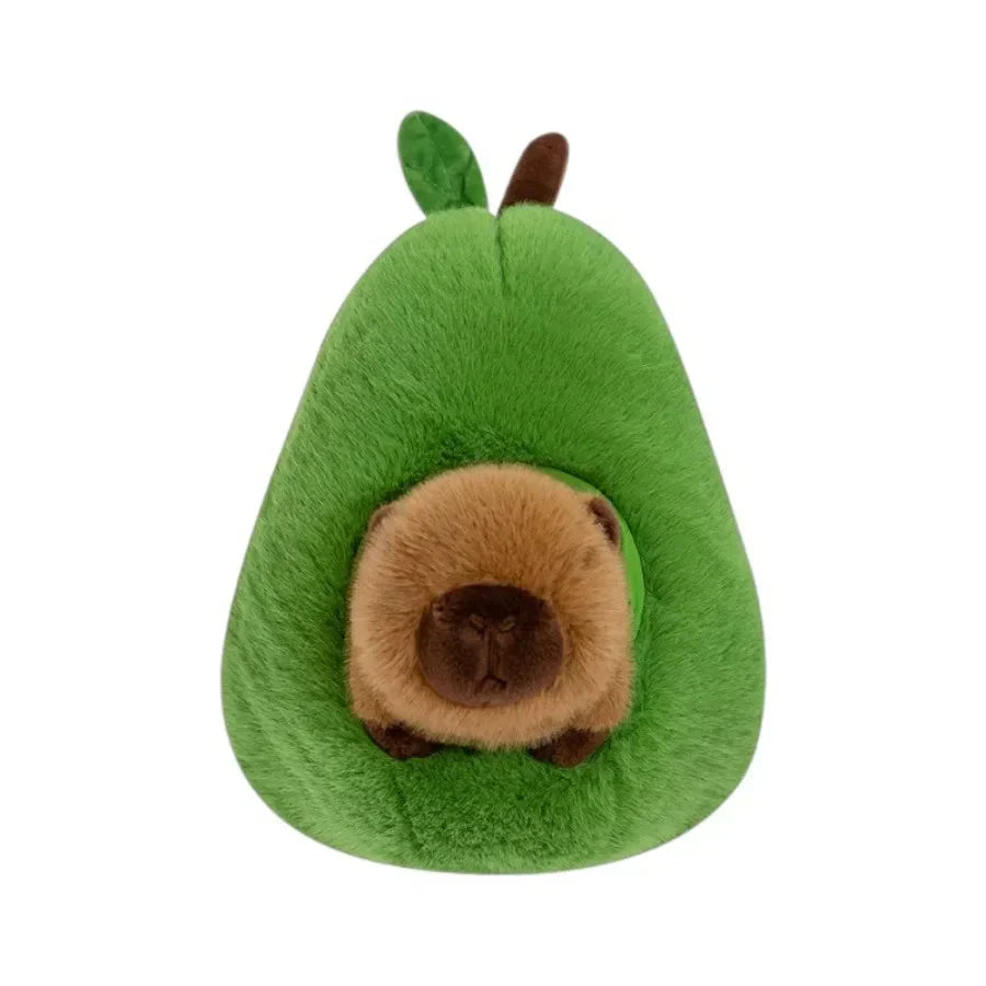 Fluffy Avocado Capybara Plushie