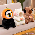 Fluffy Capybara & Monkey Plushie Pals