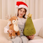 Fluffy Christmas Tree Reindeer Plushie