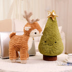 Fluffy Christmas Tree Reindeer Plushie
