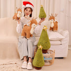 Fluffy Christmas Tree Reindeer Plushie