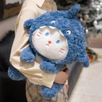 Fluffy Dog & Cat in Shark Outfit Plushie
