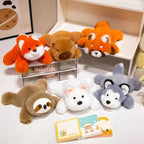 Fluffy Laying Animal Family Plushies