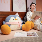 Fluffy Penguin Backrest Cushion Pillow Seat