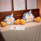Fluffy Penguin Backrest Cushion Pillow Seat