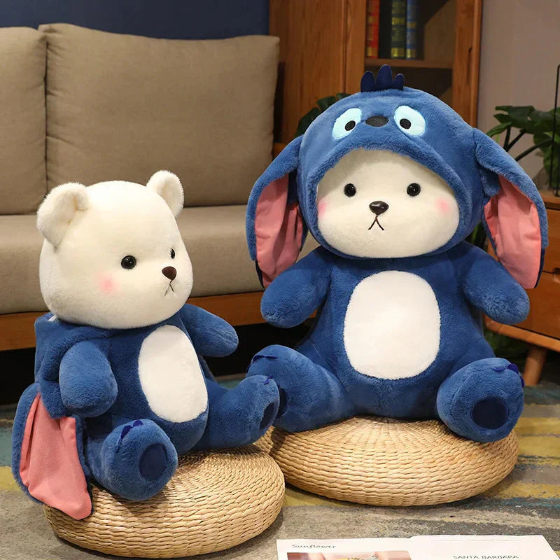Fluffy White Bear Donkey Outfit Plushie