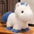 Fluffy White Blue Purple Chibi Unicorn Plushie