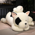 Giant Fluffy Spotty White Black Dog Plushie