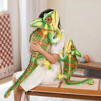 Giant Green Chameleon Plushie