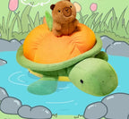 Green Orange Turtle Plush Backpack
