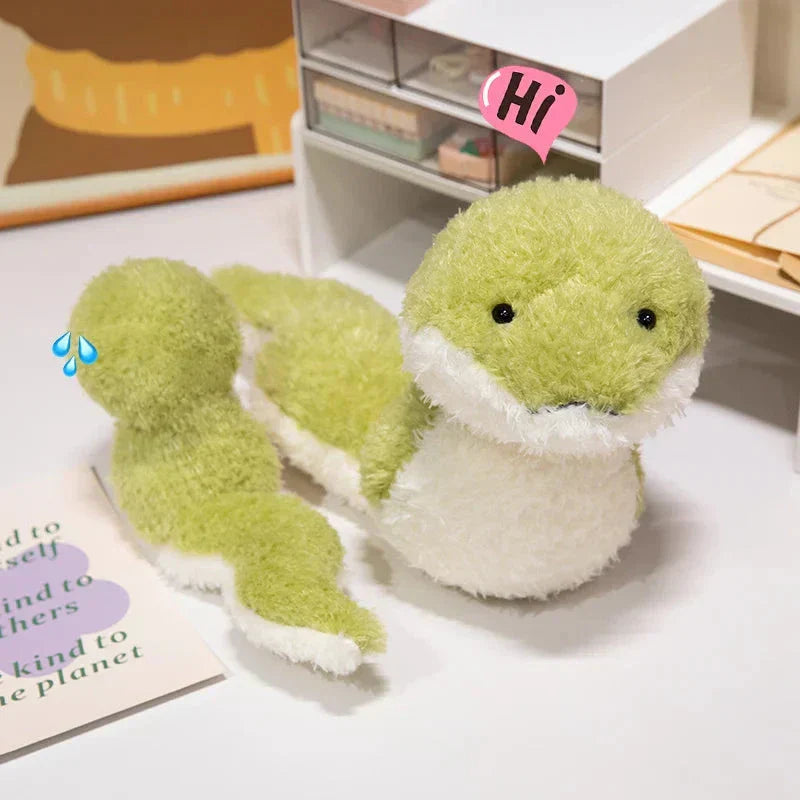 Green Soft Fluffy Snake