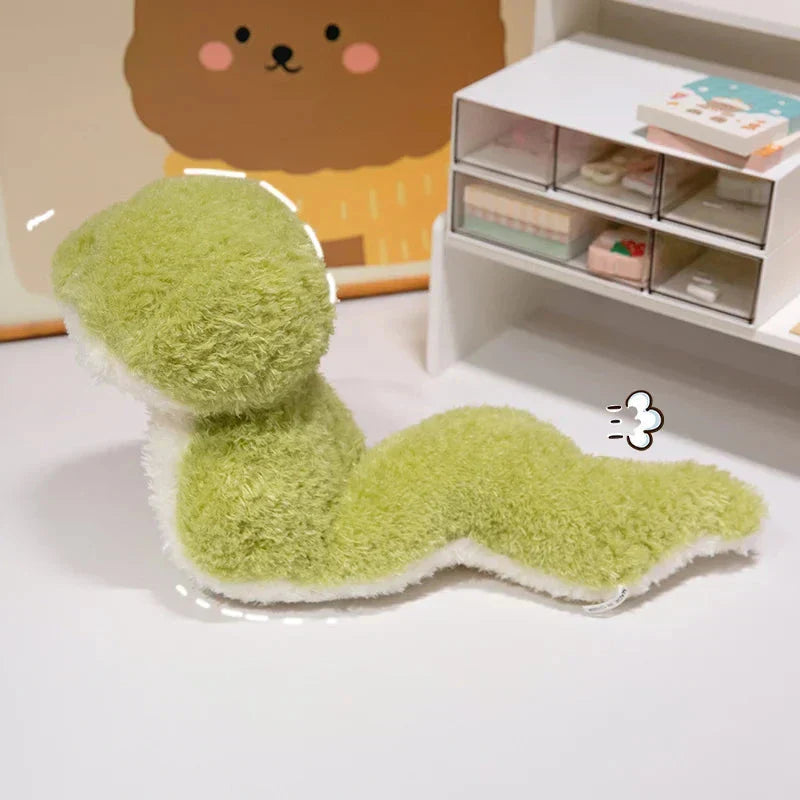 Green Soft Fluffy Snake