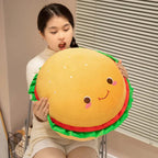Happy Hamburger Pillow Plush