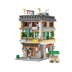 Hong Kong Street Apartment & Pharmacy Micro Building Blocks