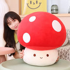 Kawaii Red Brown White Mushroom Plushie Family