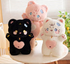 Kawaii Starry Fluffy Cat Heart Plushies