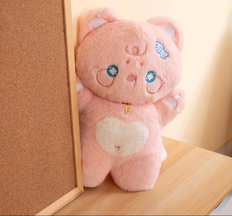 Kawaii Starry Fluffy Cat Heart Plushies