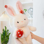 Kawaii White Bunny Mushroom Plushie