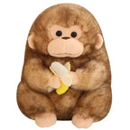 Kawaii Yellow Brown Chunky Monkey With Banana Plushie