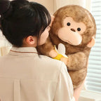 Kawaii Yellow Brown Chunky Monkey With Banana Plushie