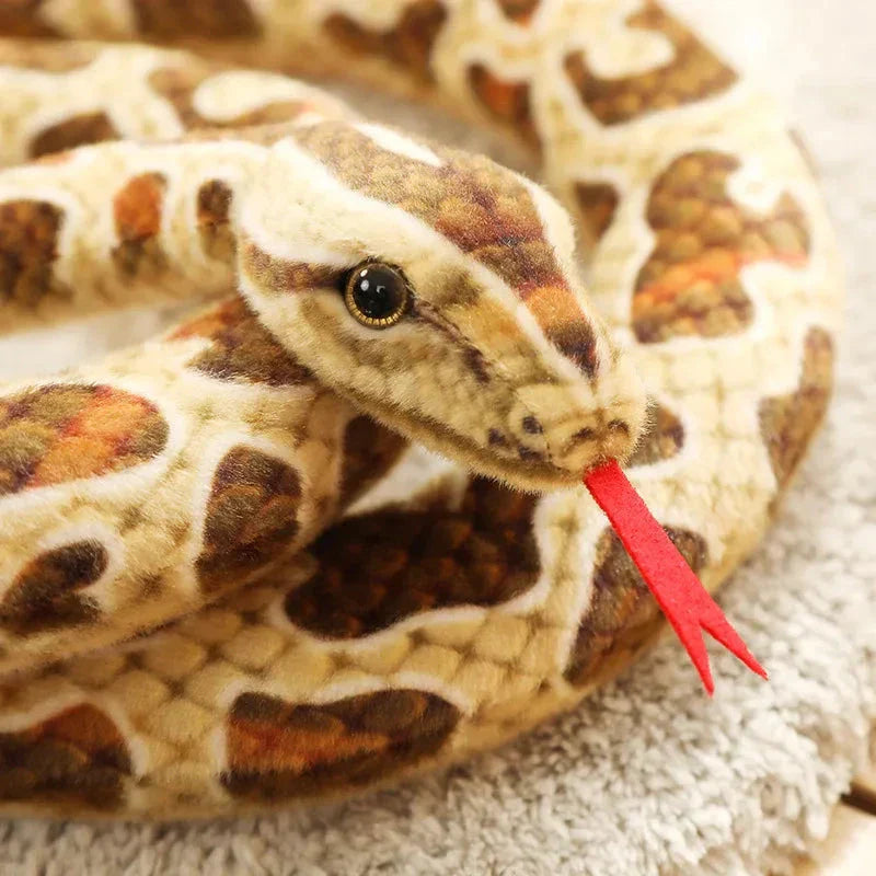 Long Realistic Brown Green Orange Snake Plushies