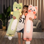 Long Snuggly Cat and Raccoon Plushies