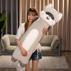 Long Snuggly Cat and Raccoon Plushies