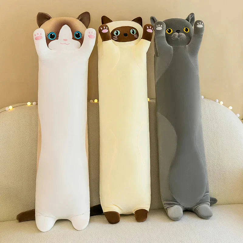Long Snuggly Cat Siamese British Shorthair Snowshoe Plushies Collection