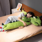 Long Snuggly Green White Dragon Plushies