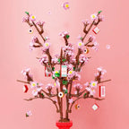 Lucky Peach Blossom Vase Micro Building Blocks