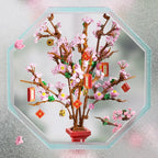 Lucky Peach Blossom Vase Micro Building Blocks